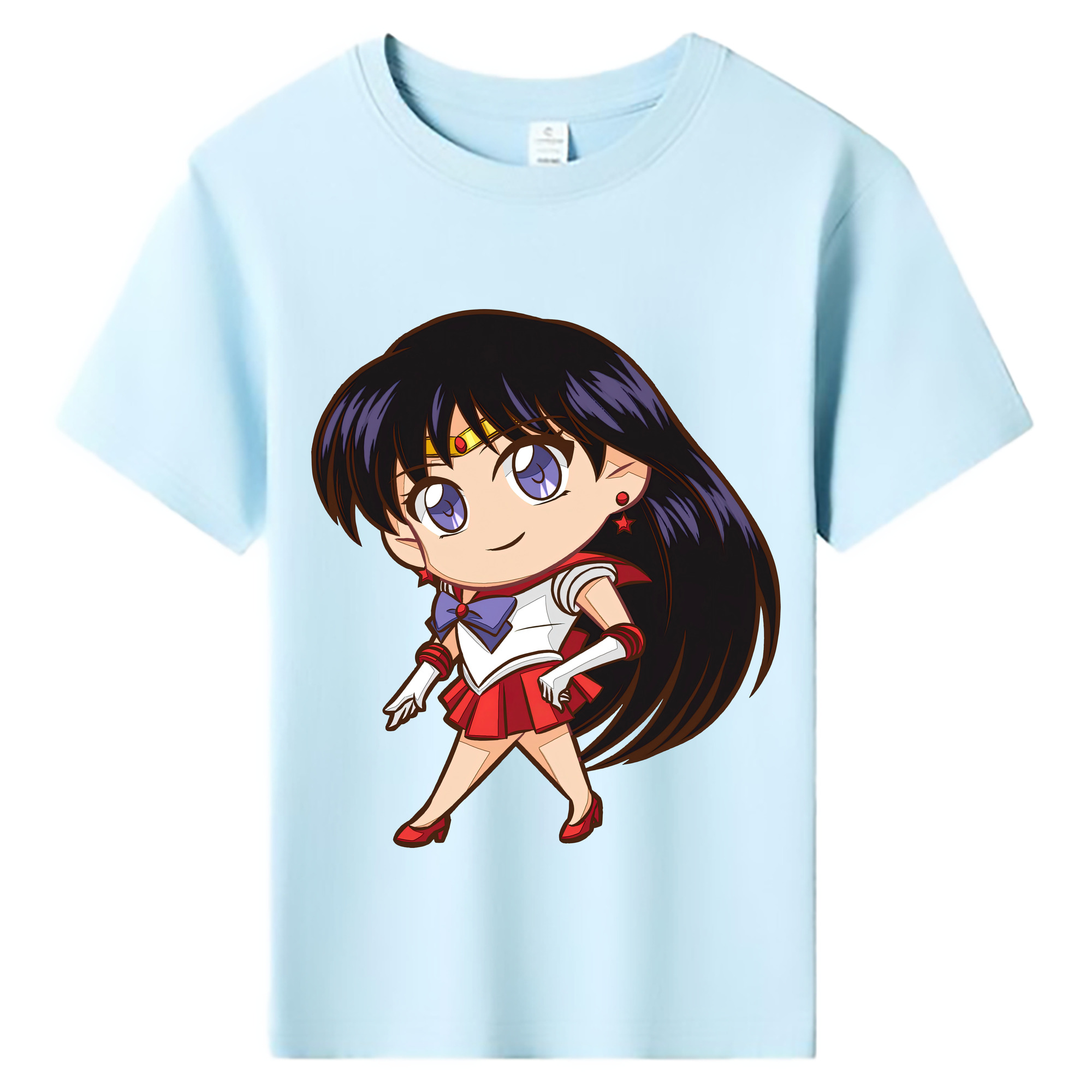 （画像用） 美少女戦士セーラームーン 火野レイ ひの レイ Sailor Moon Hino Rei （セーラーマーズ,Sailor Mars） 綿100％キッズTシャツ（フロントプリント）